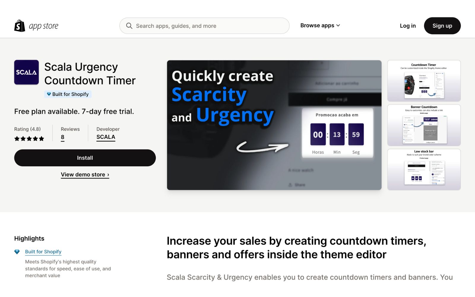 Scala Urgency Countdown Timer
